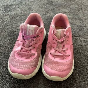 Girls pink Under Armour sneakers. Size 11
